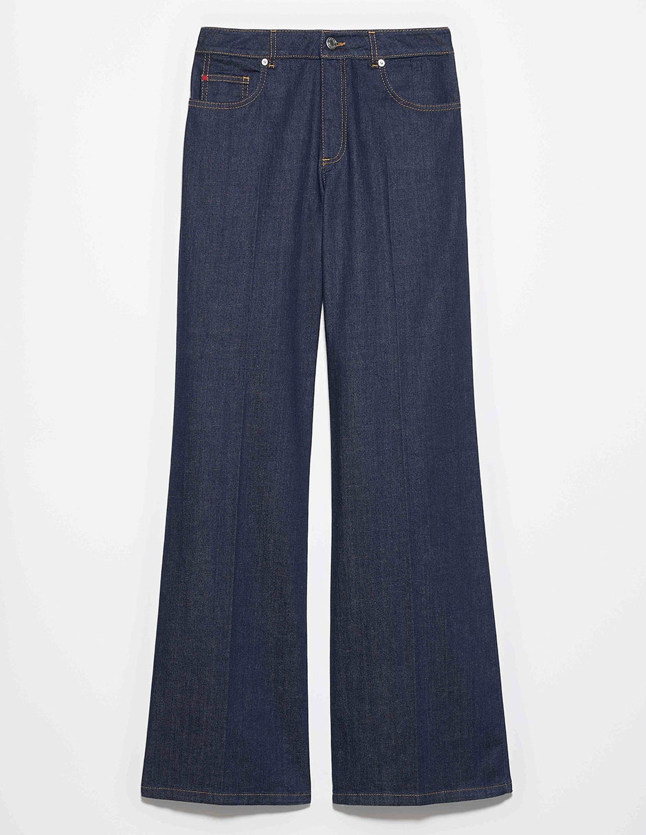Jeans amplio corte cintura para mujer 2