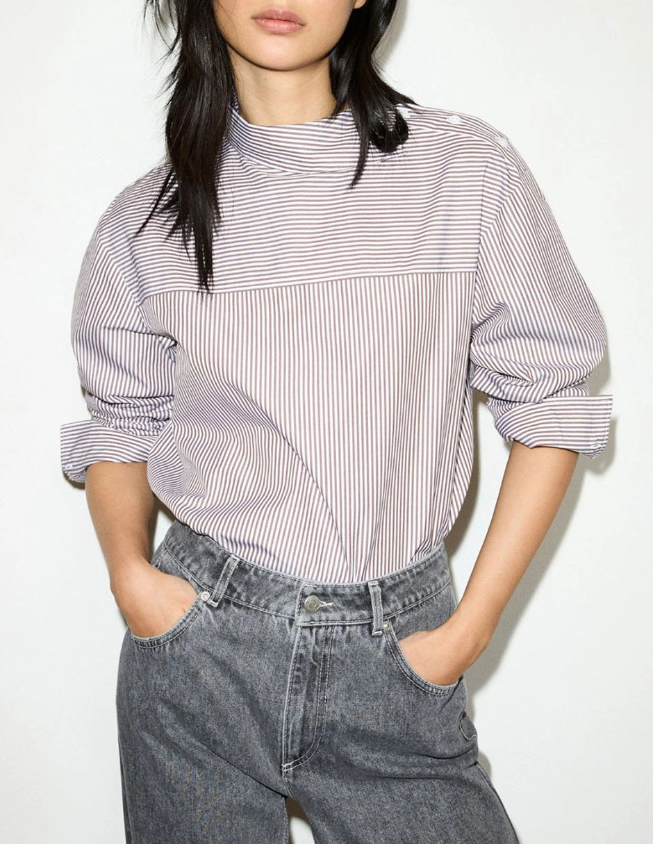 Playera manga larga cuello redondo para mujer Playera manga larga cuello redondo para mujer