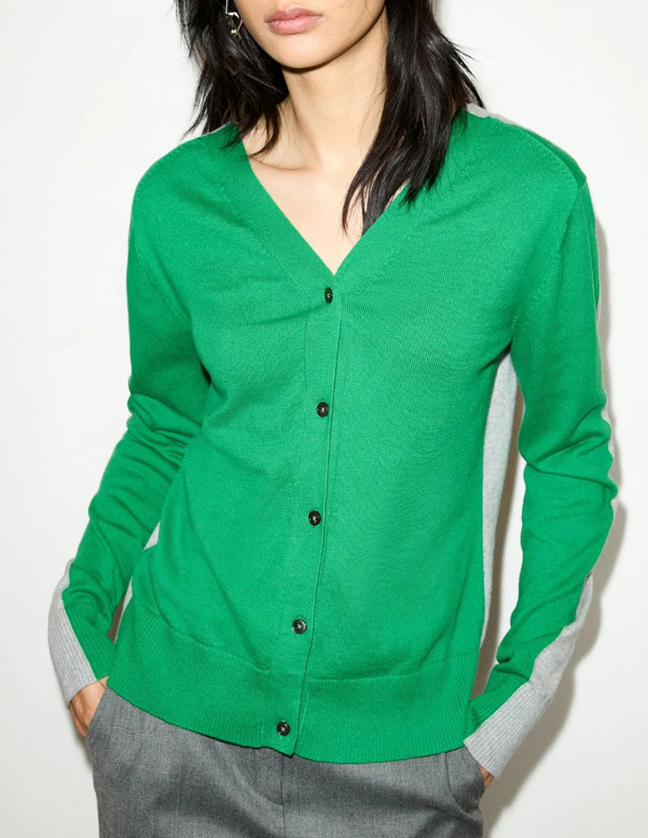 Suéter cuello V para mujer