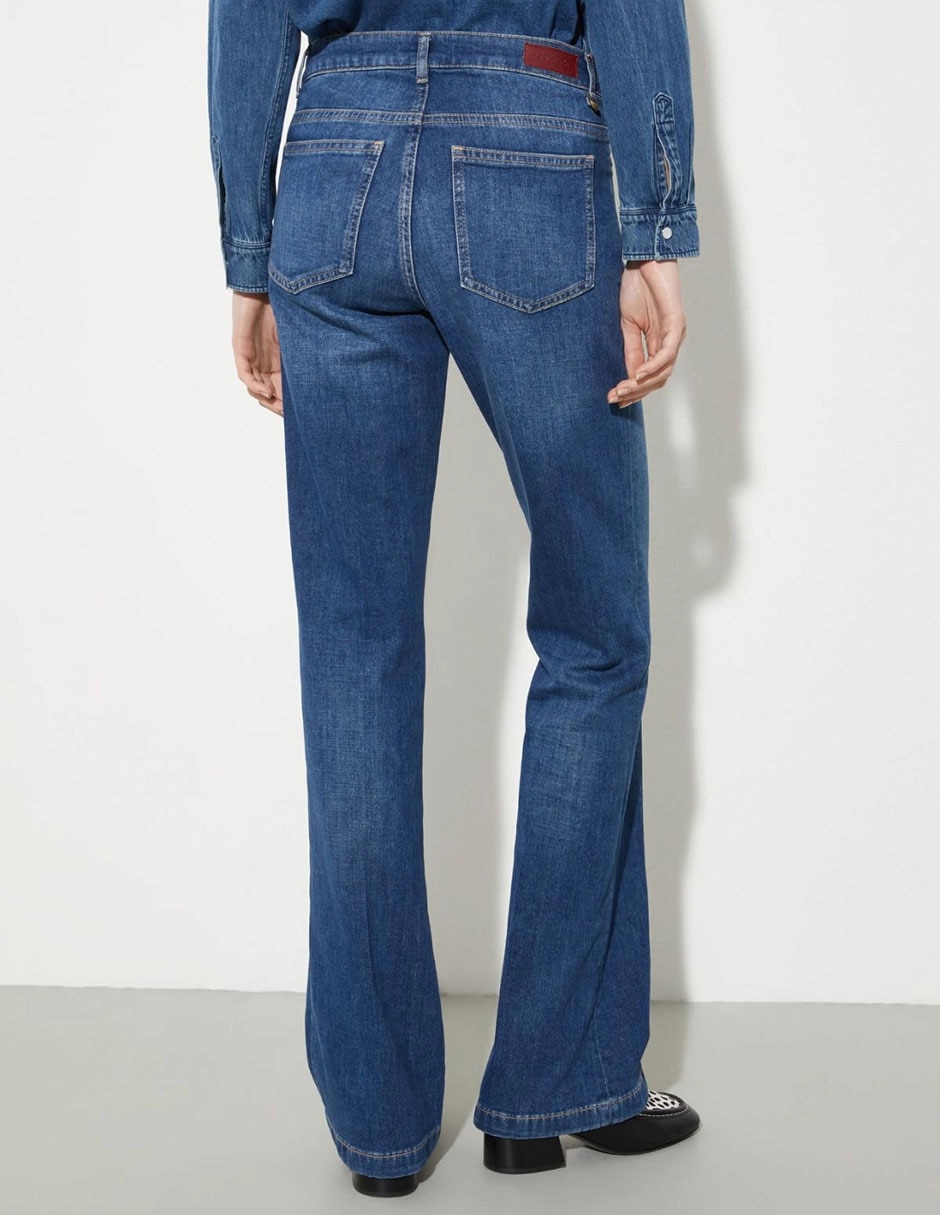 Jeans wide leg corte cintura para mujer 3