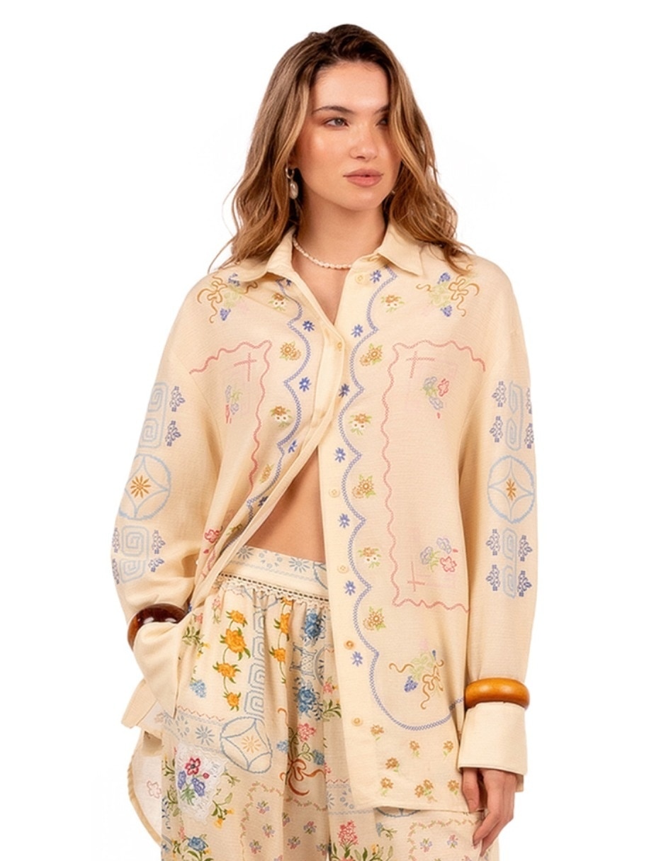 Camisa manga larga para mujer