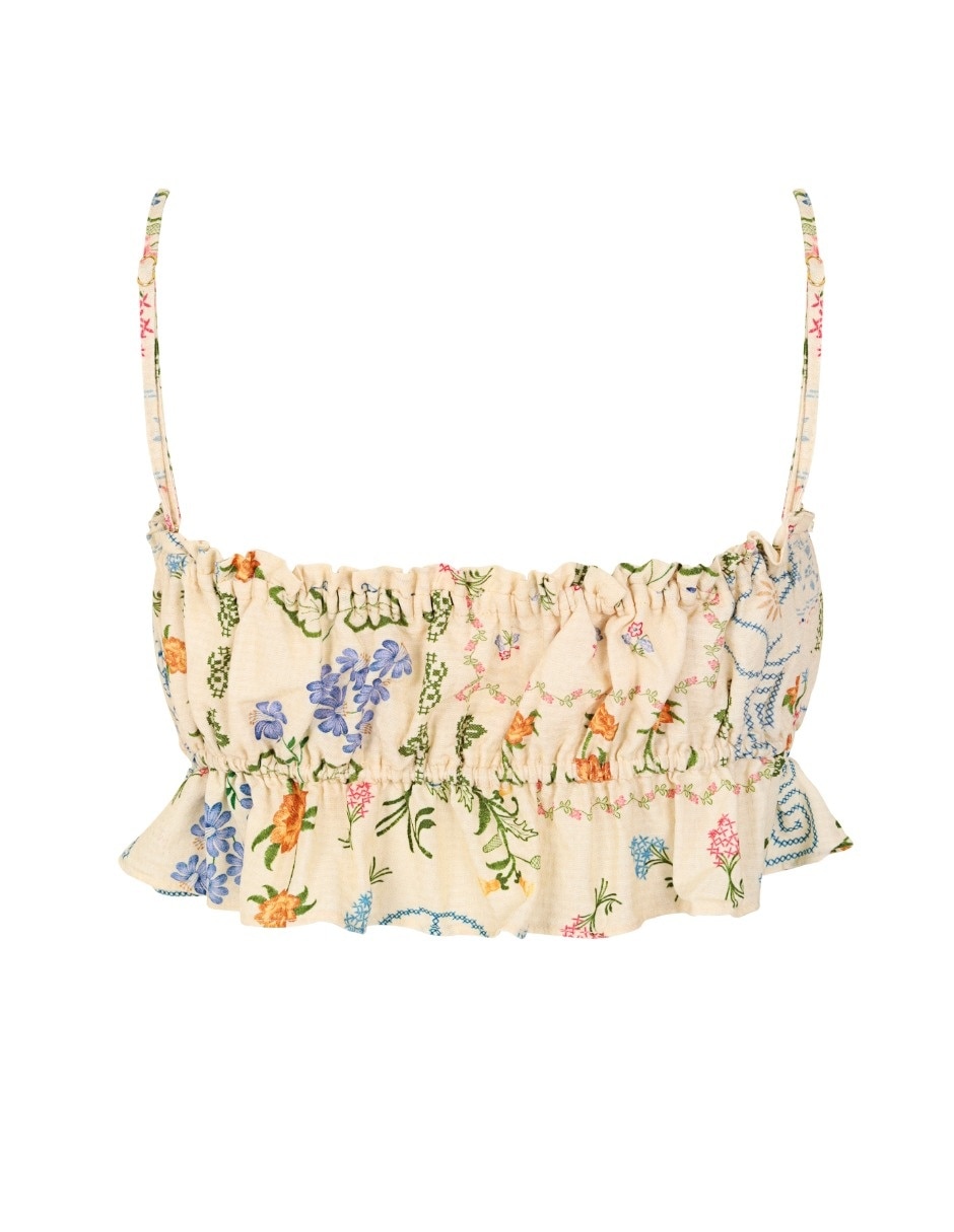 Top escote cuadrado tirante ajustable