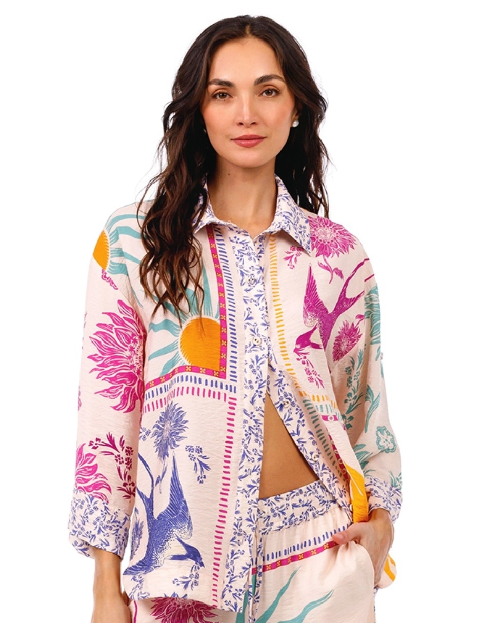 Camisa manga 3/4 para mujer