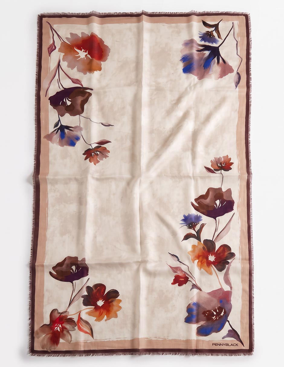 Foulard con estampado floral para mujer 2