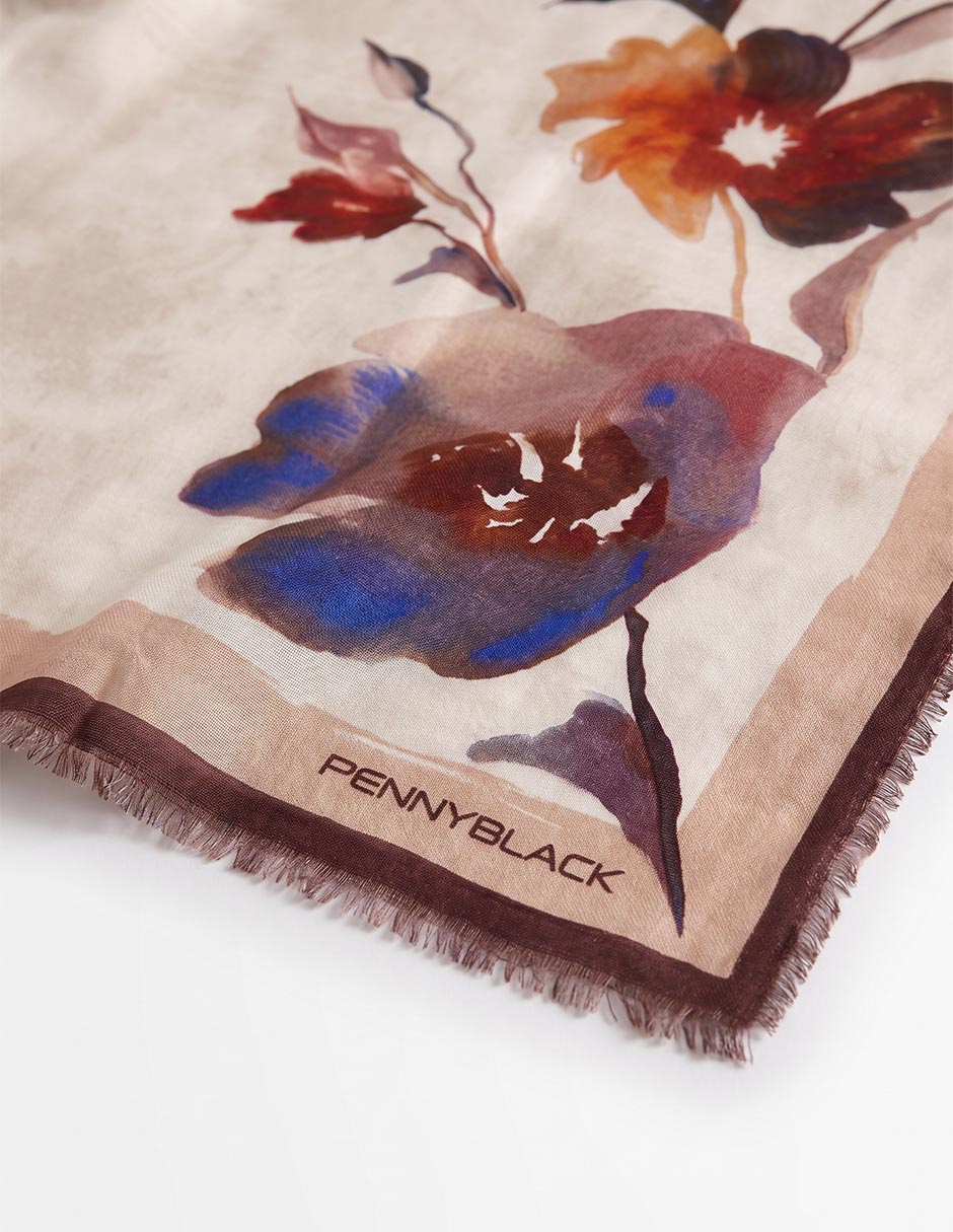 Foulard con estampado floral para mujer 3