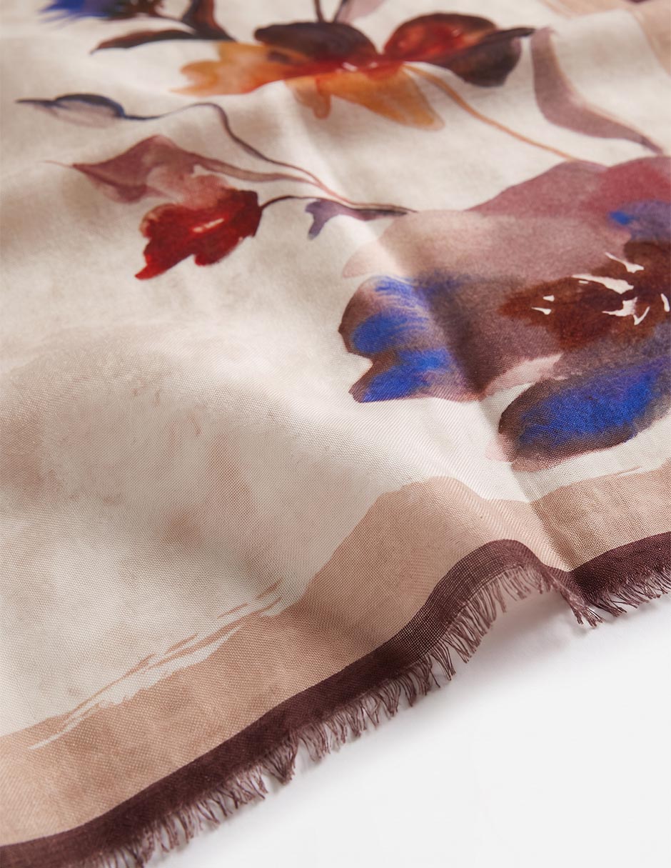 Foulard con estampado floral para mujer 4