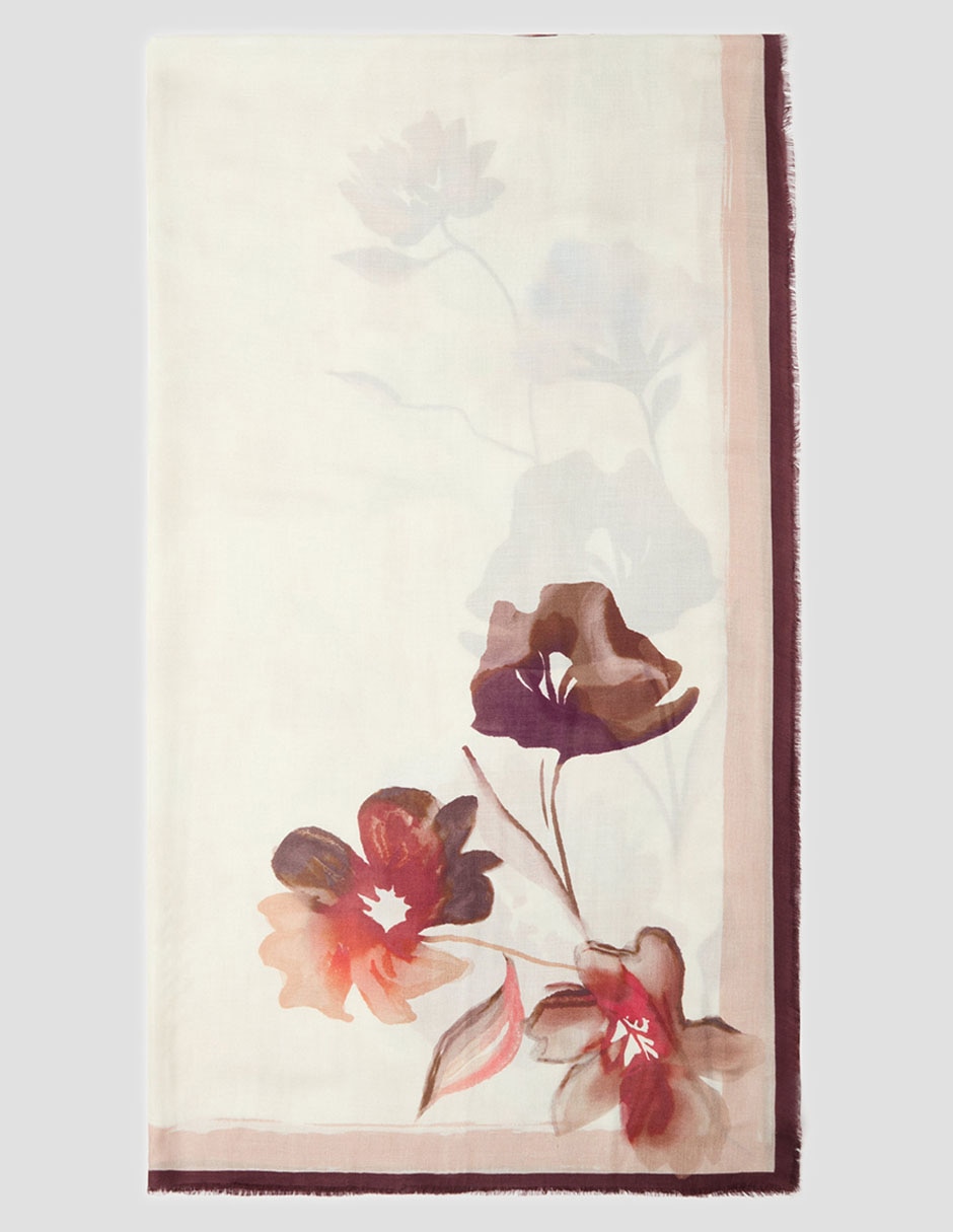Foulard con estampado floral para mujer Foulard con estampado floral para mujer