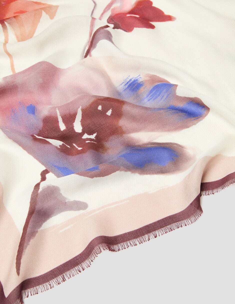 Foulard con estampado floral para mujer 2