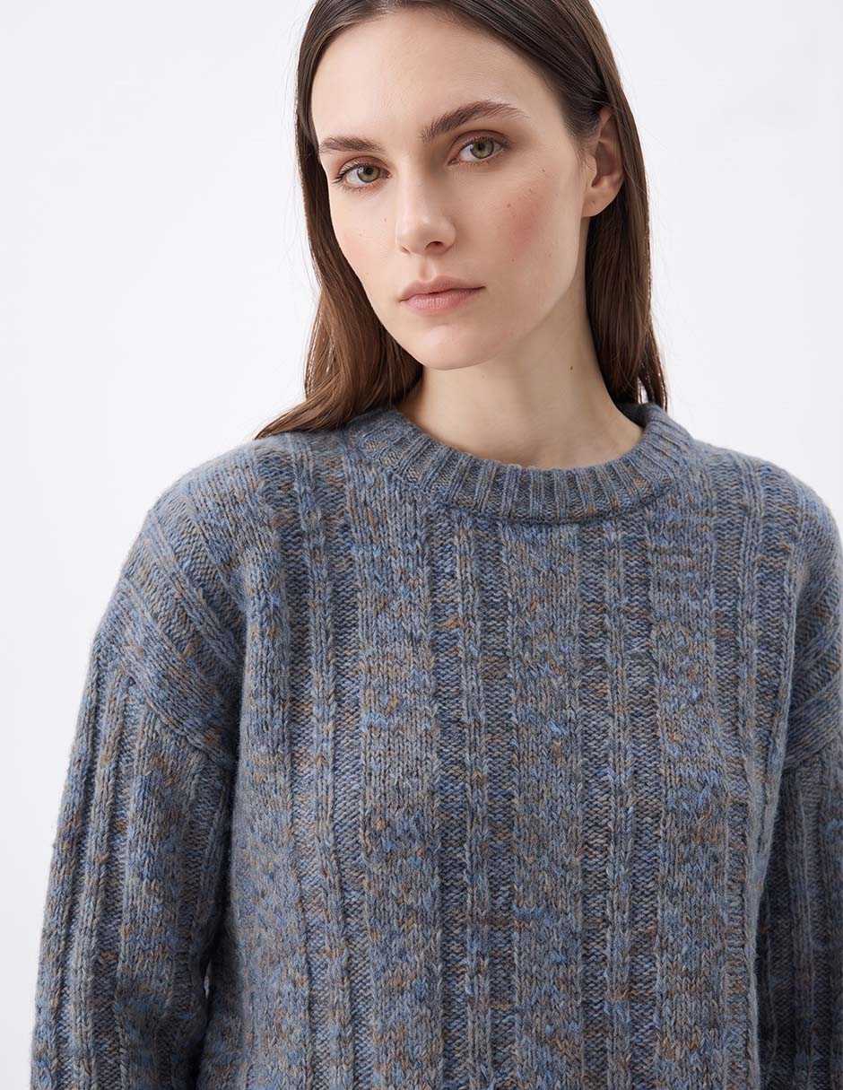 Suéter cuello redondo para mujer 2