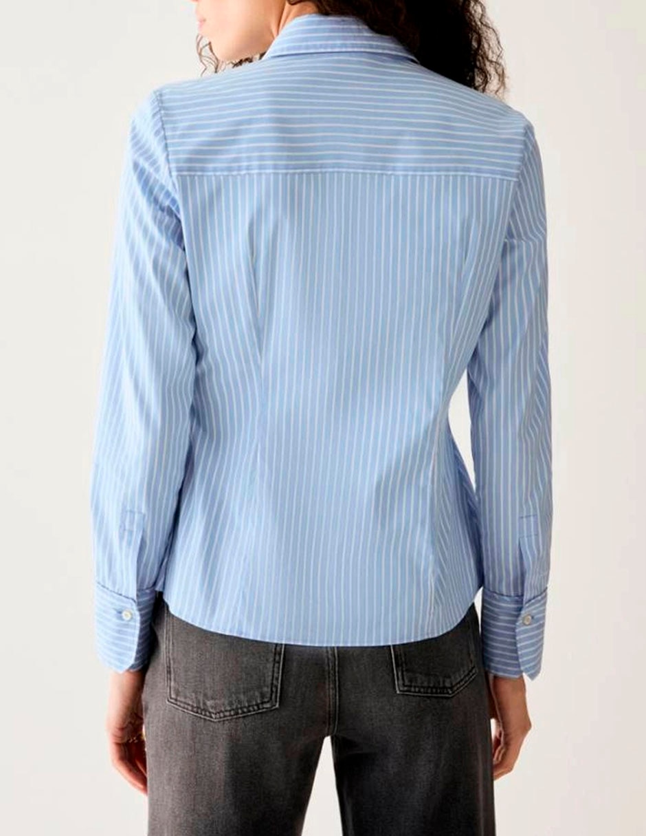 Camisa de algodón manga larga para mujer 4