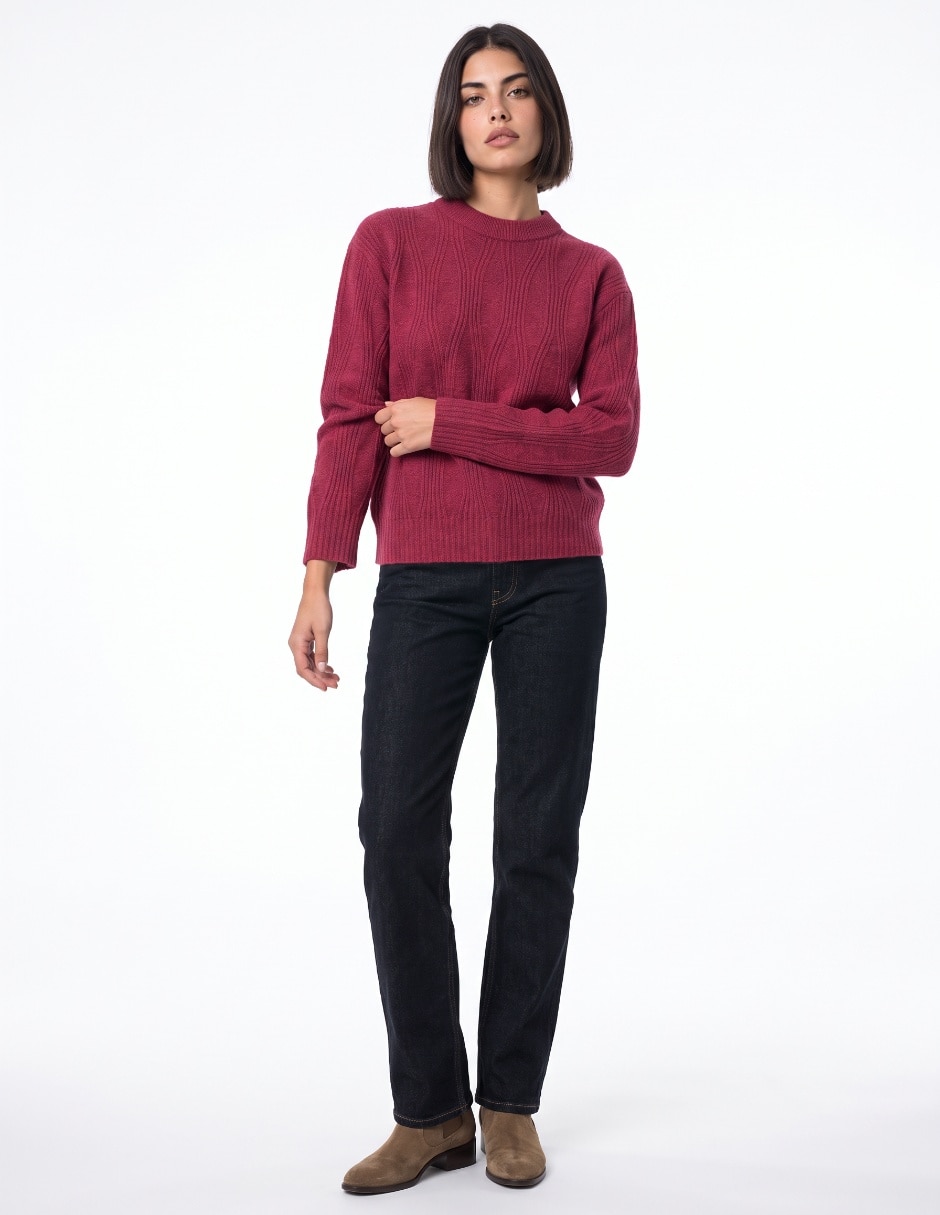 Suéter cuello redondo para mujer Suéter cuello redondo para mujer