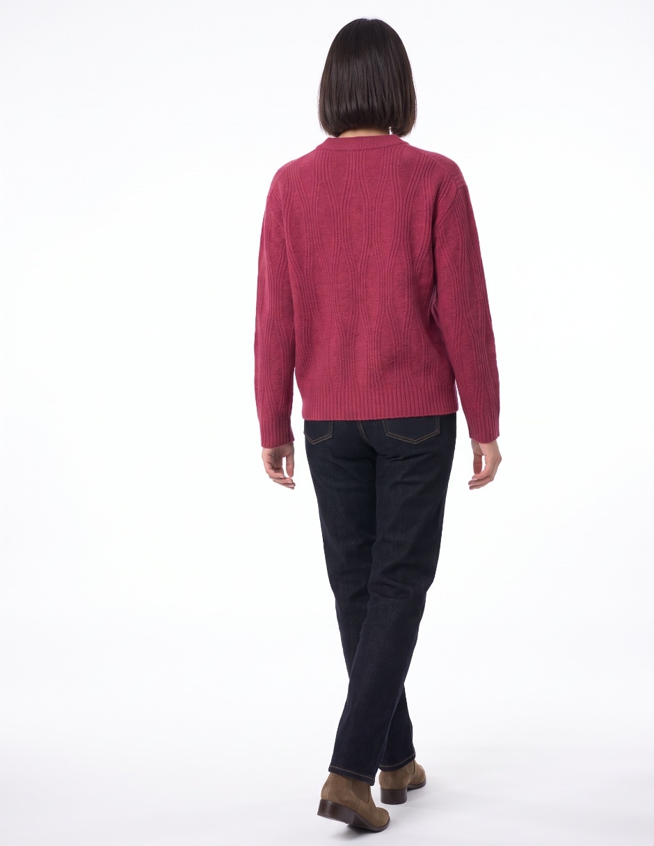 Suéter cuello redondo para mujer 2