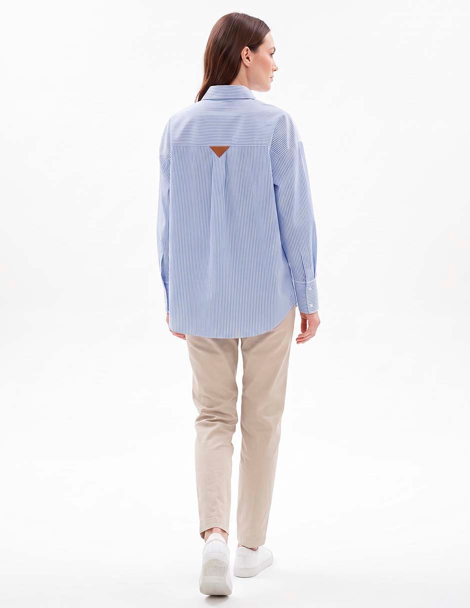 Camisa de algodón manga larga para mujer 4