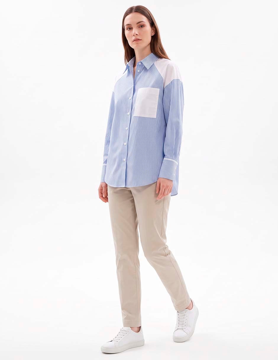 Camisa de algodón manga larga para mujer 3