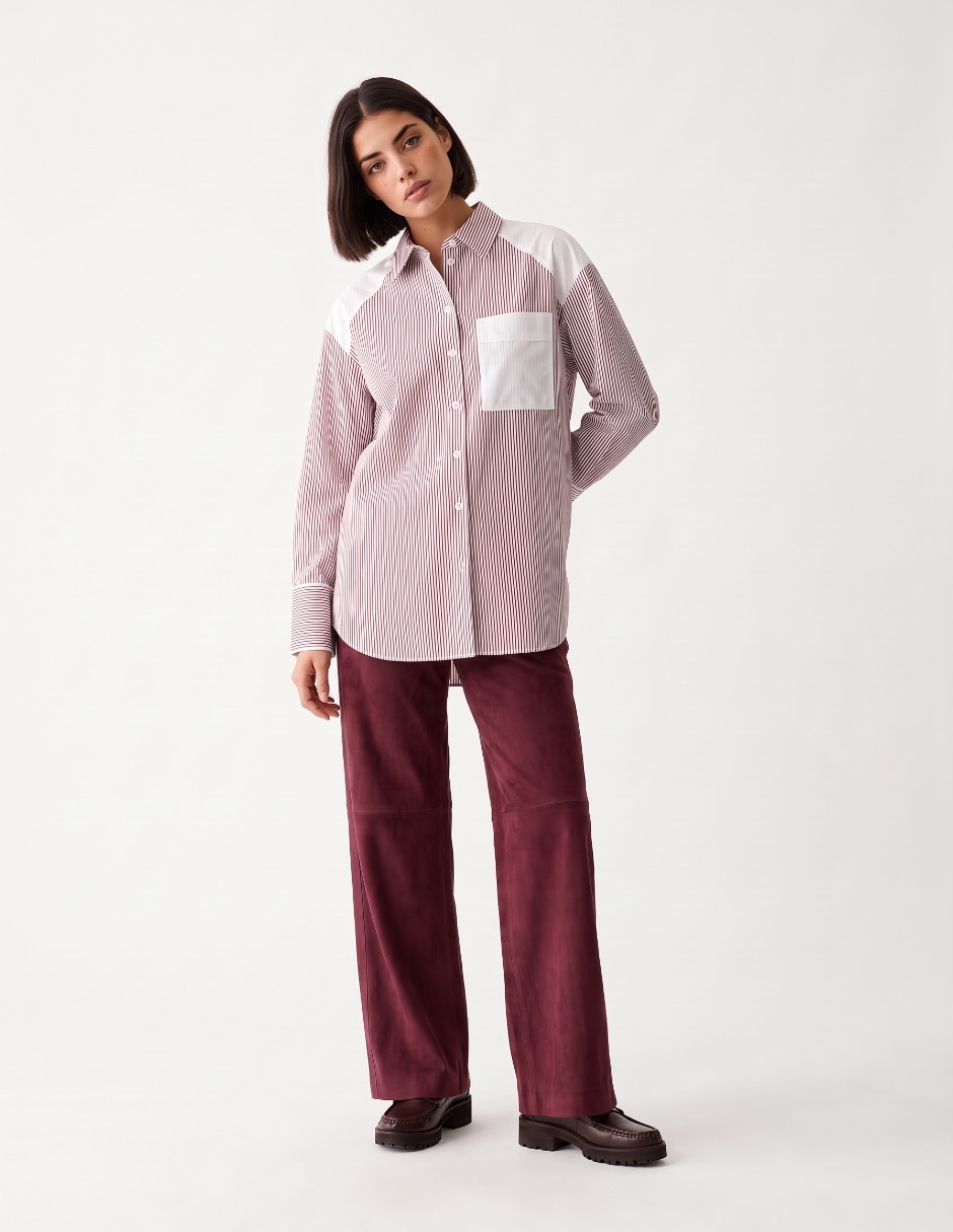 Camisa de algodón manga larga para mujer 3