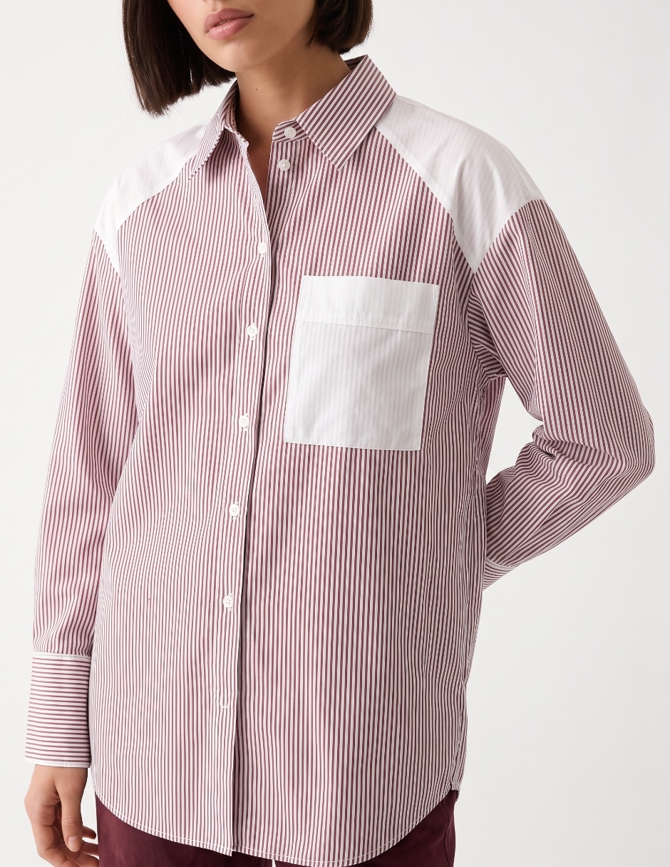 Camisa de algodón manga larga para mujer 4