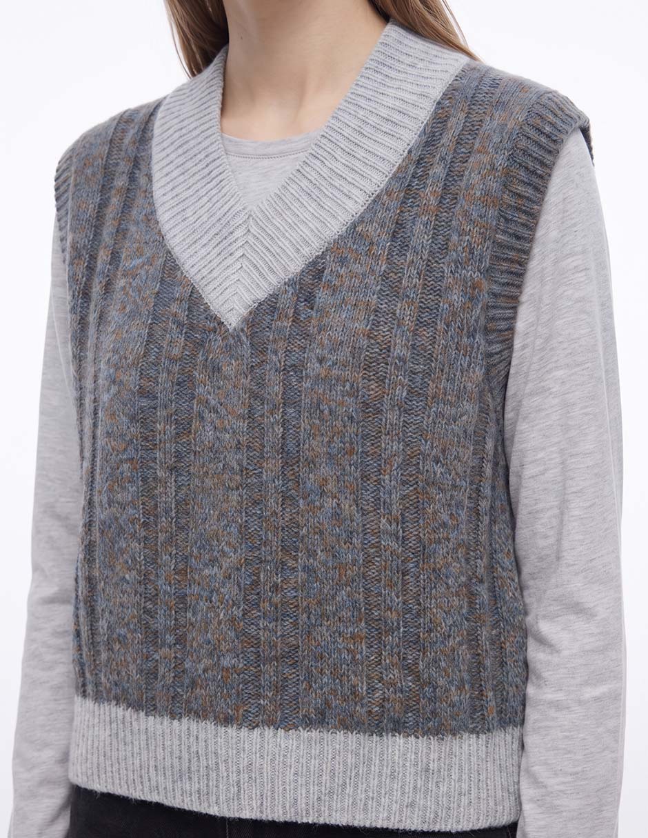 Suéter cuello v para mujer 2