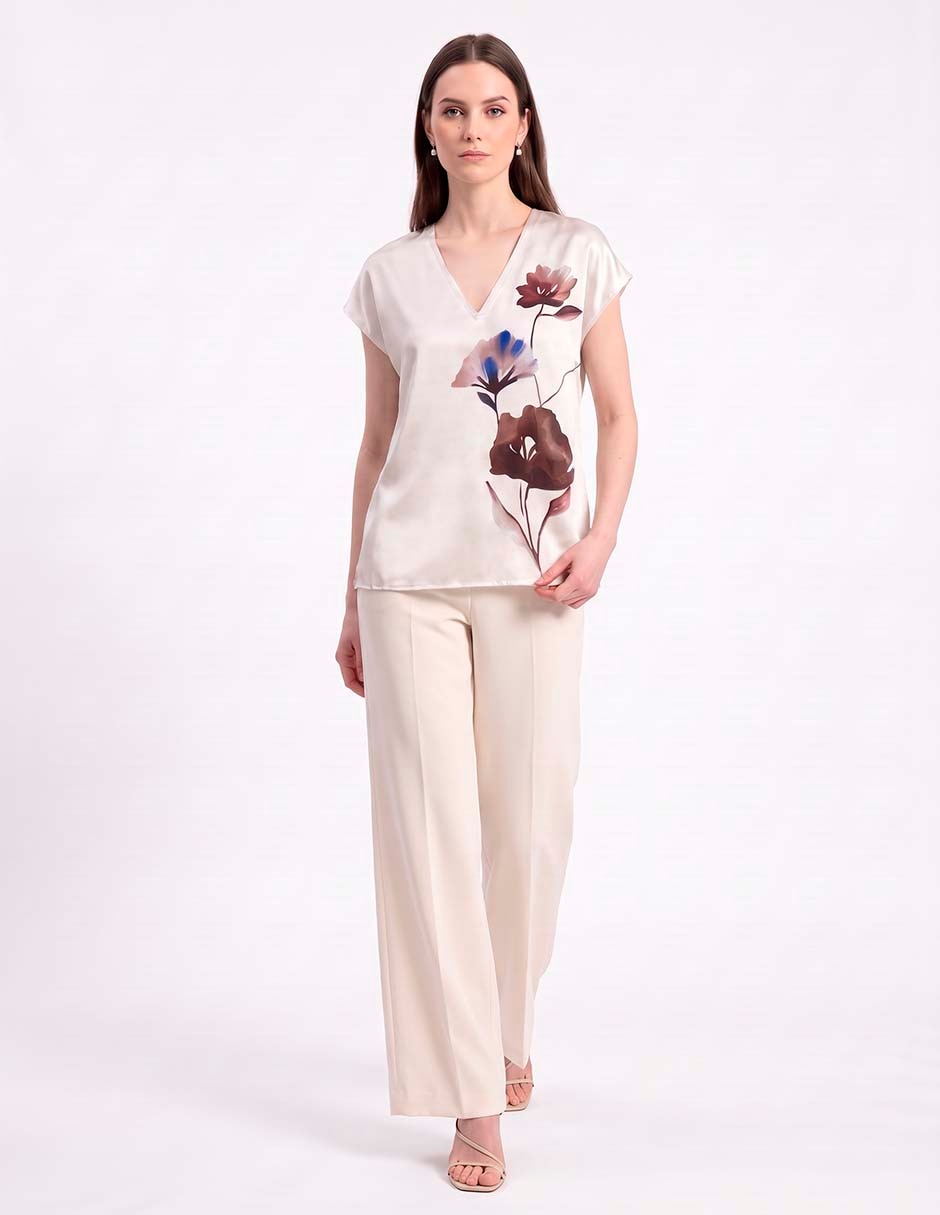 Blusa manga corta para mujer 4
