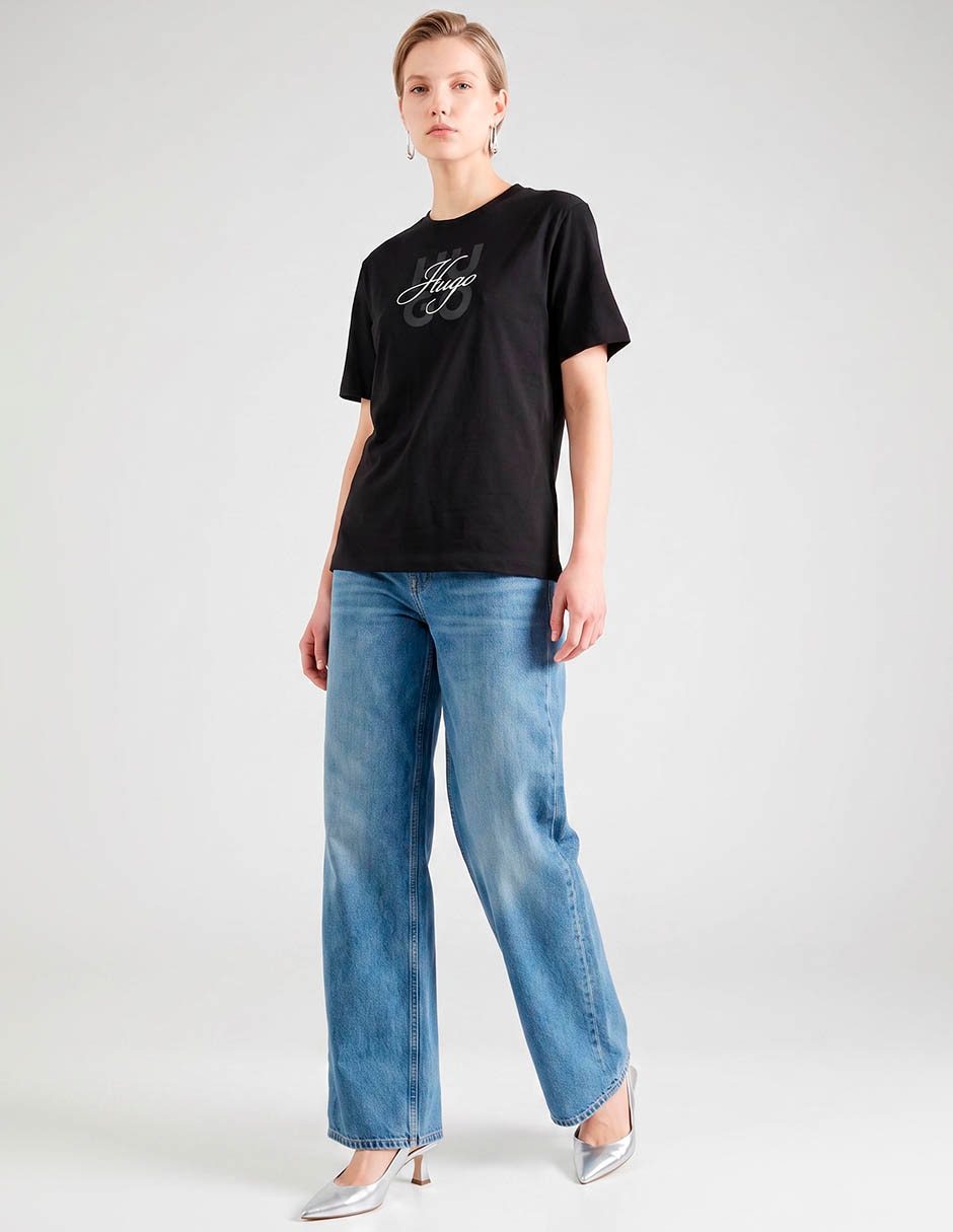 Playera manga corta cuello redondo para mujer 3