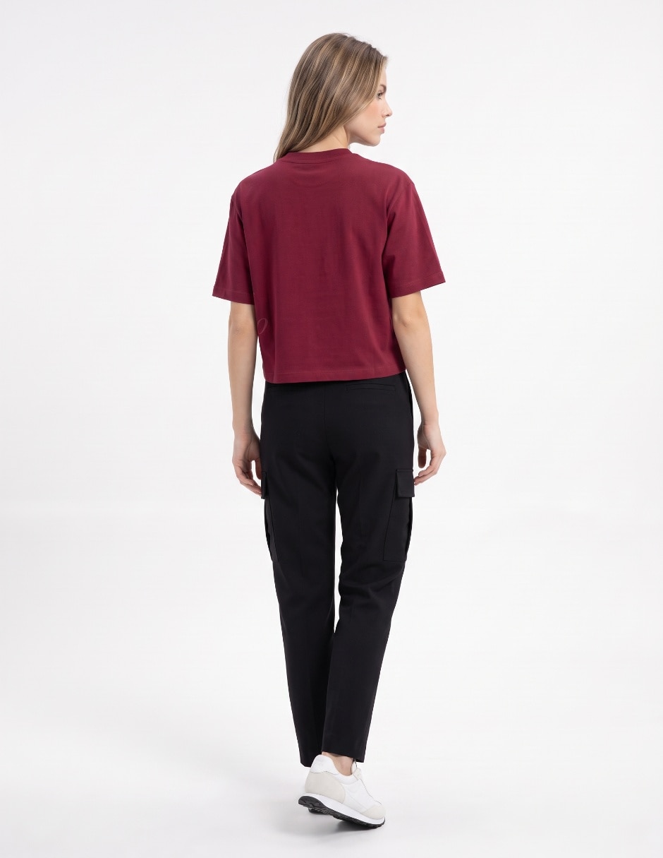 Playera manga corta cuello redondo para mujer 2