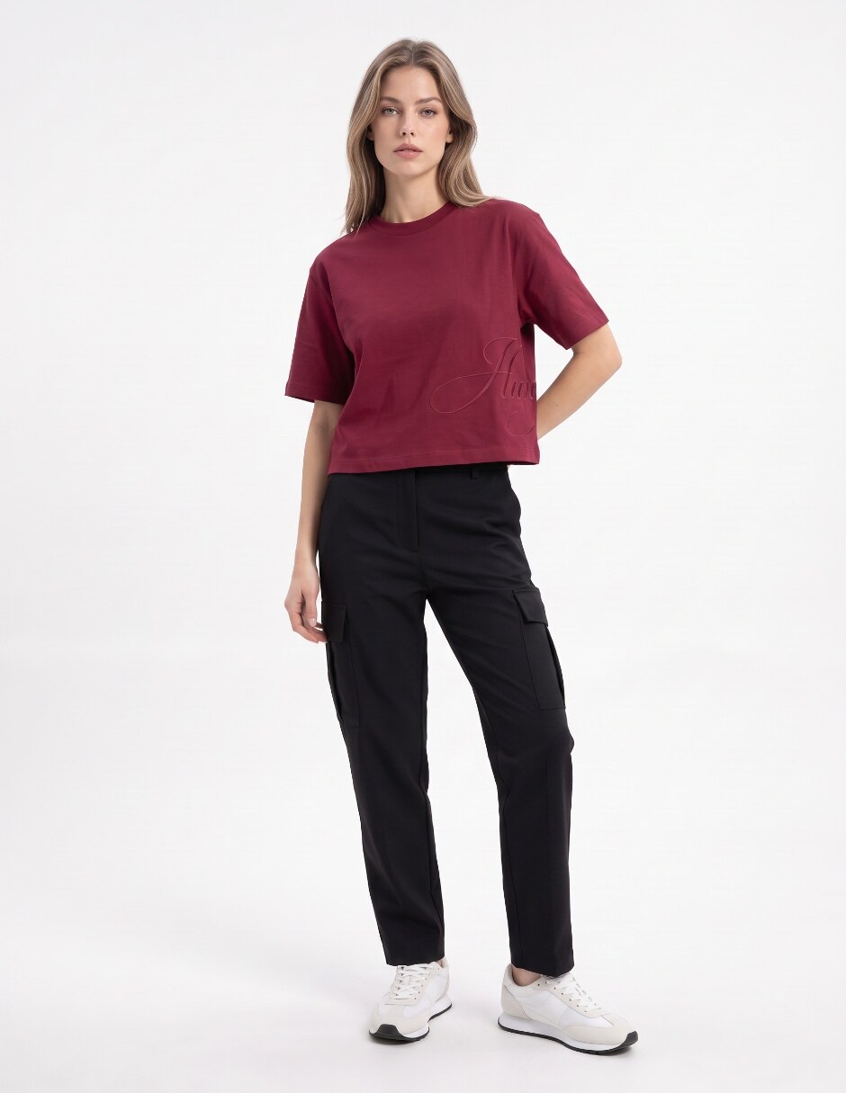 Playera manga corta cuello redondo para mujer 3