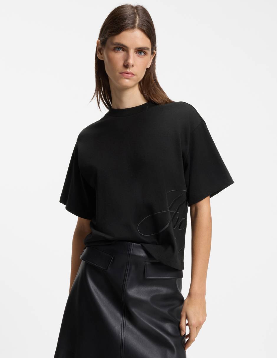 Playera manga corta cuello redondo para mujer Playera manga corta cuello redondo para mujer