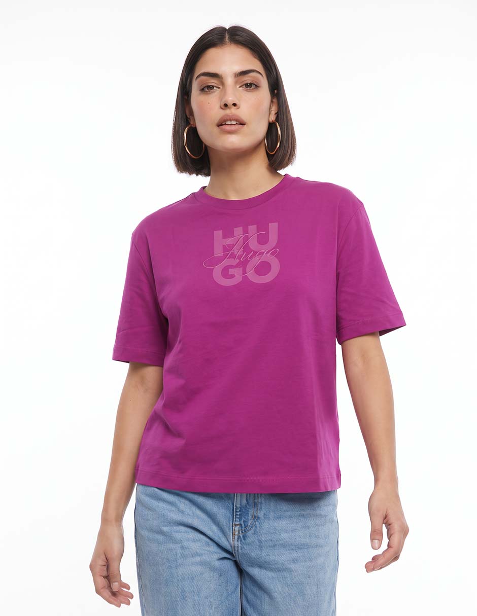 Playera manga Corta W26 cuello Redondo para mujer