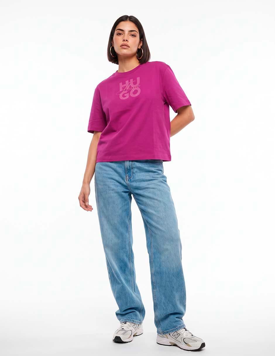 Playera manga Corta W26 cuello Redondo para mujer 3