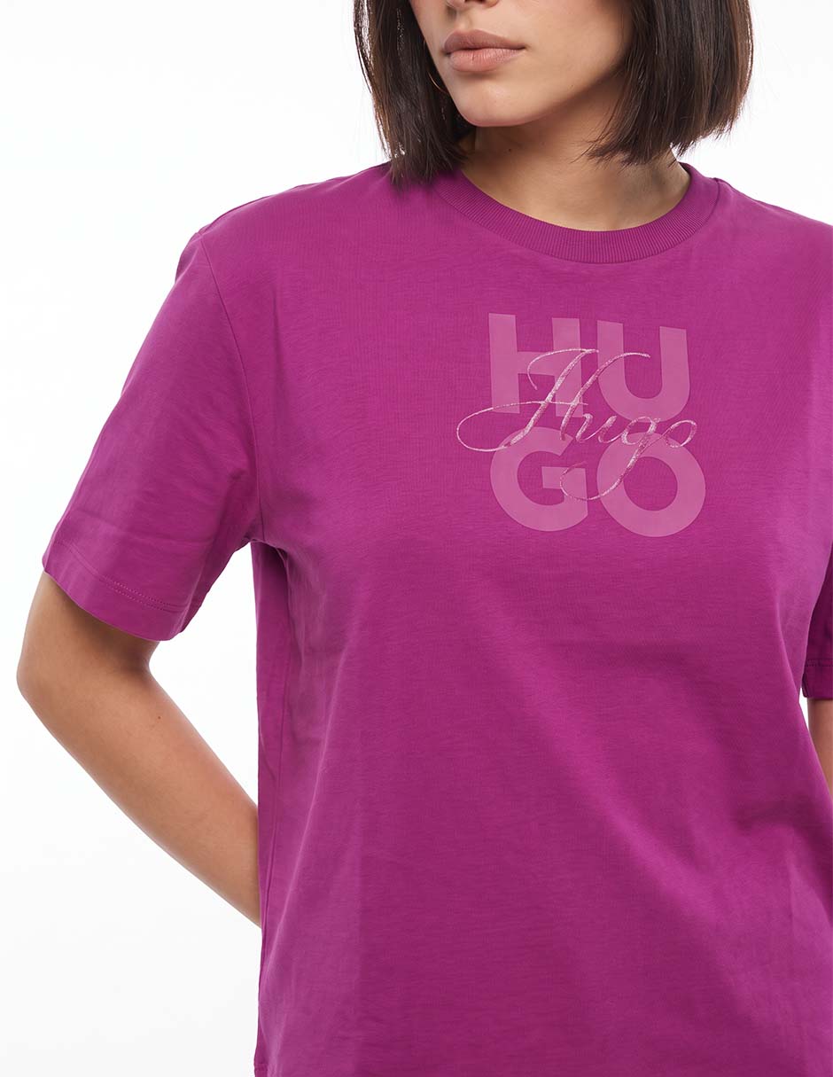 Playera manga Corta W26 cuello Redondo para mujer 4