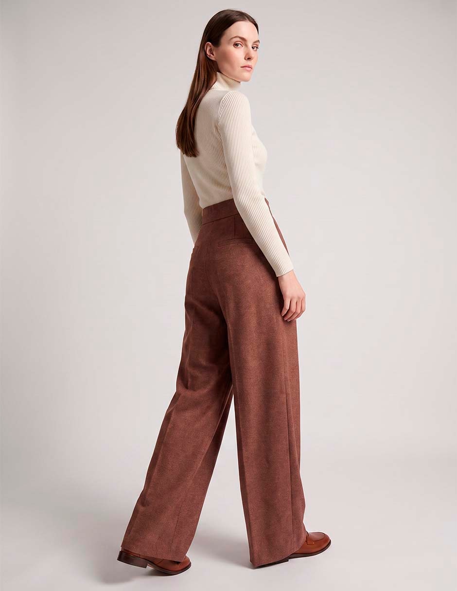 Pantalón de vestir relajado para mujer 4