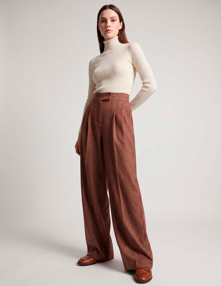 Pantalón de vestir relajado para mujer 3