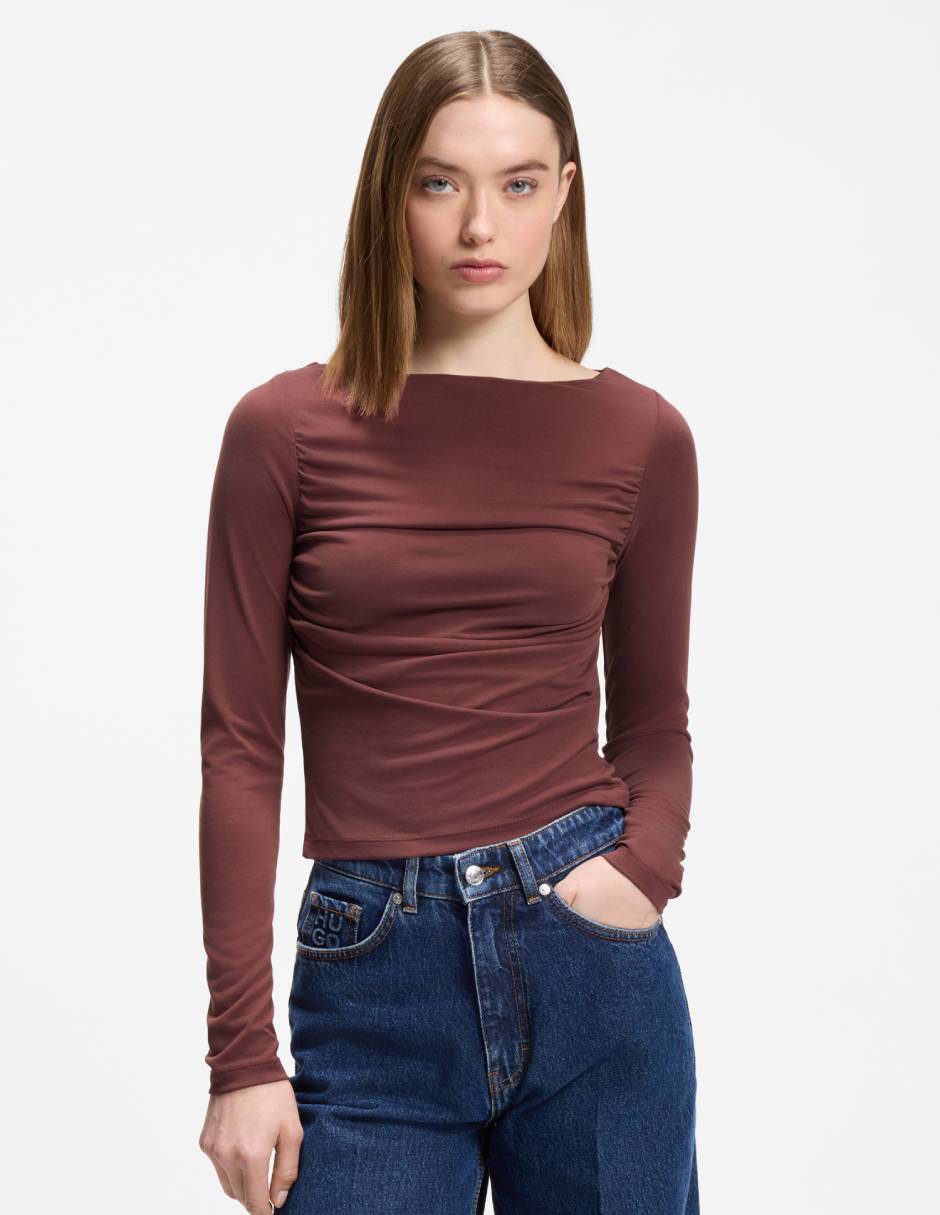 Blusa hugo manga larga para mujer