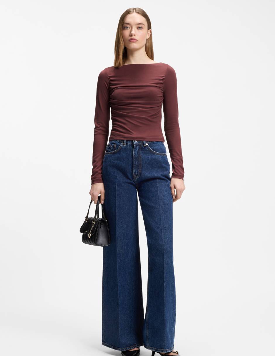 Blusa hugo manga larga para mujer
