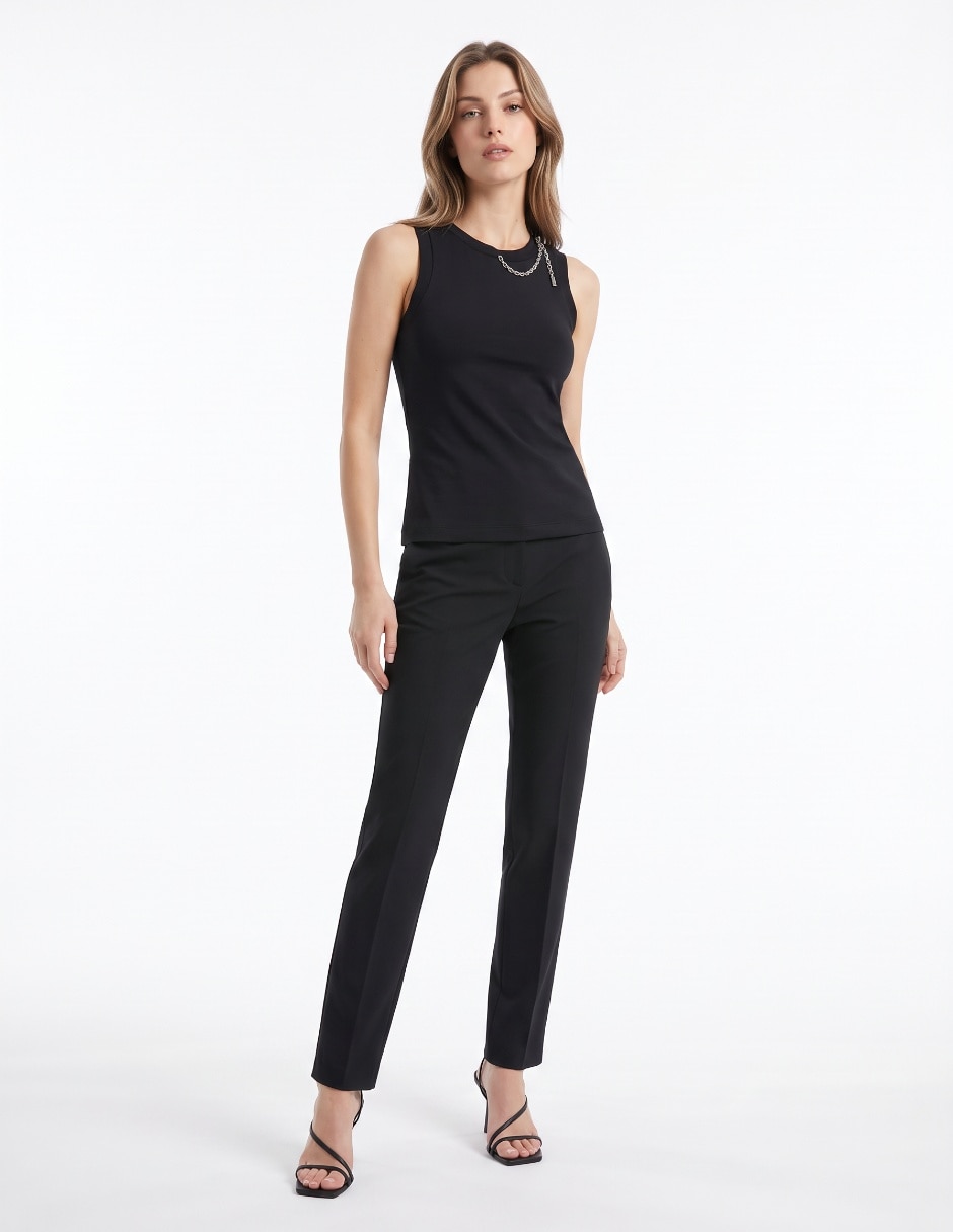 Top cuello redondo sin tirantes 3