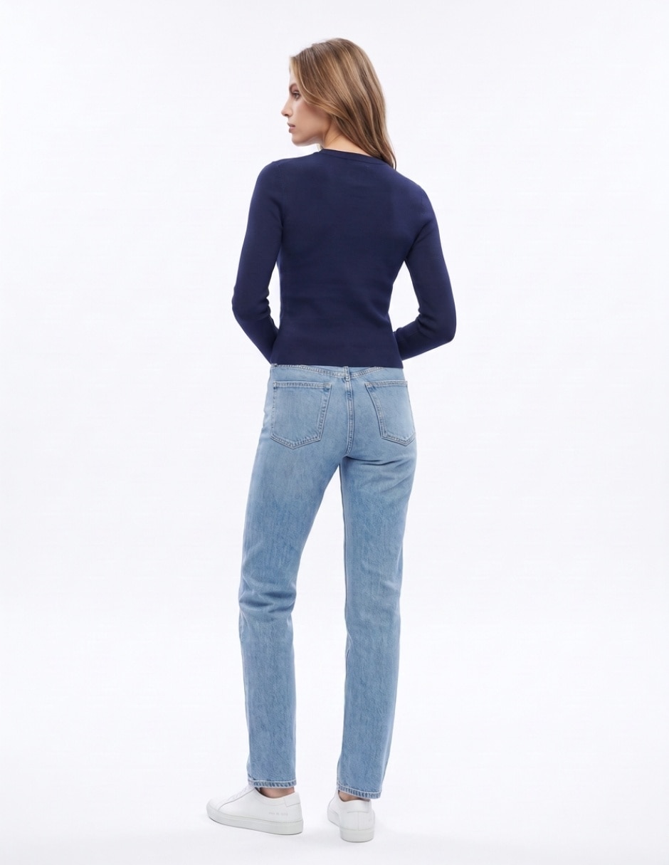 Suéter cuello redondo para mujer 2