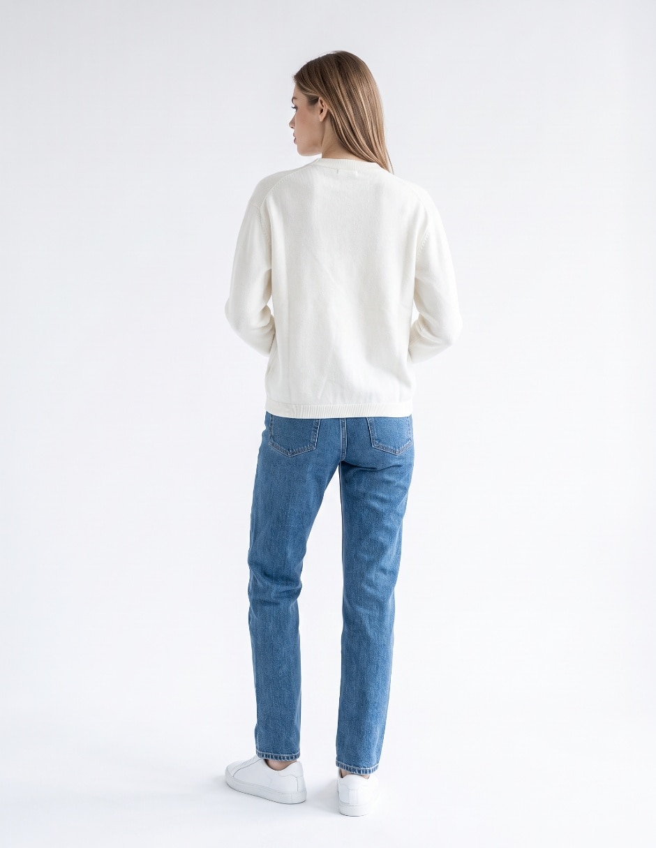 Suéter cuello redondo para mujer 2