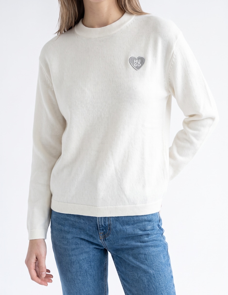 Suéter cuello redondo para mujer 4