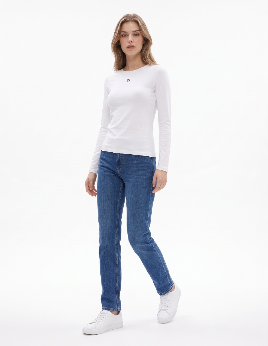 Playera manga corta cuello redondo para mujer 3