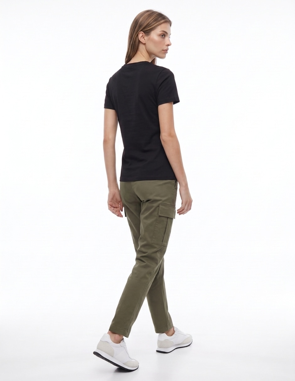 Playera manga corta cuello redondo para mujer 2