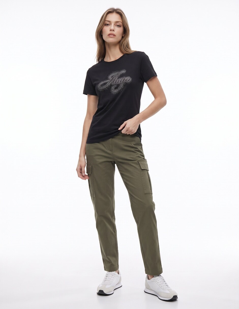 Playera manga corta cuello redondo para mujer 3