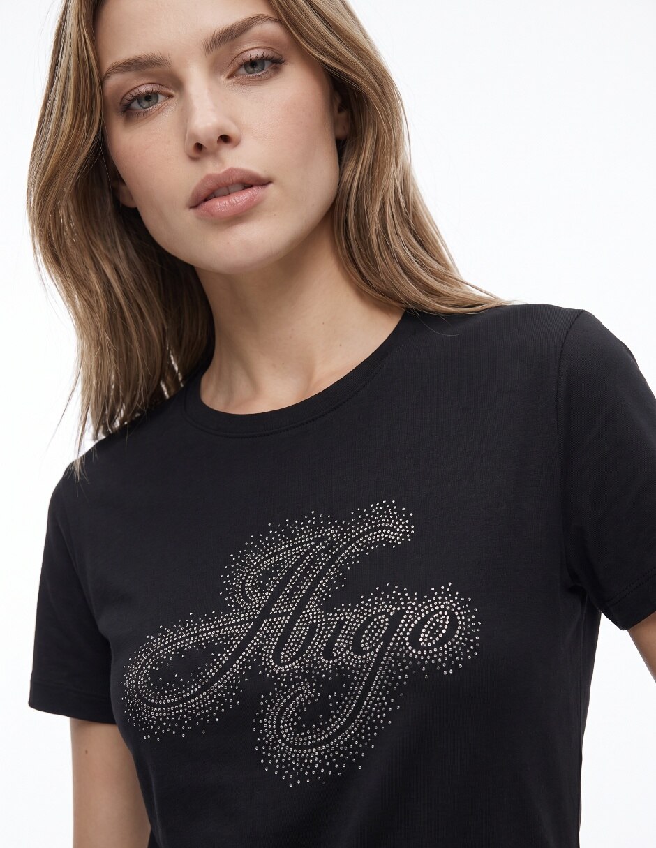 Playera manga corta cuello redondo para mujer 4