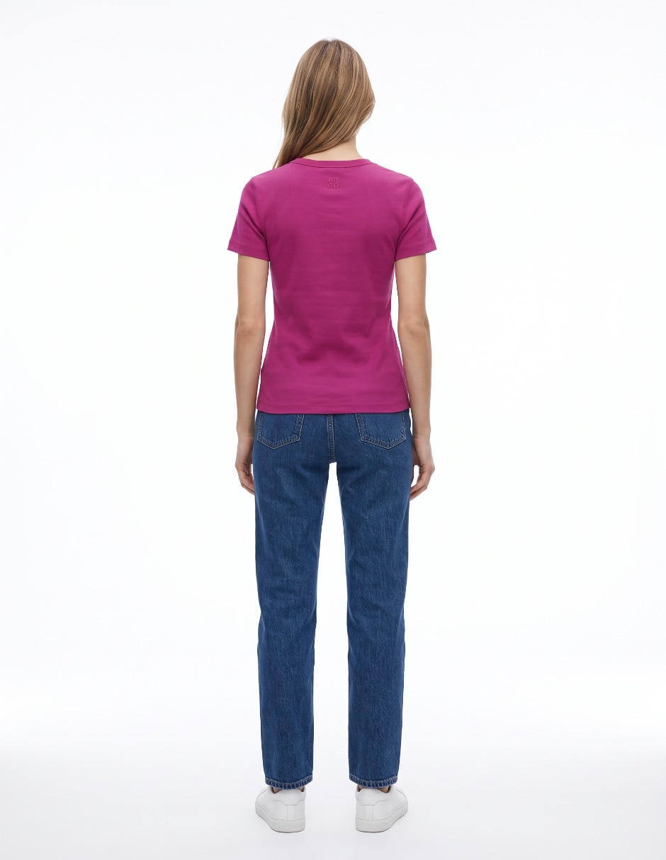 Playera manga corta cuello redondo para mujer 2