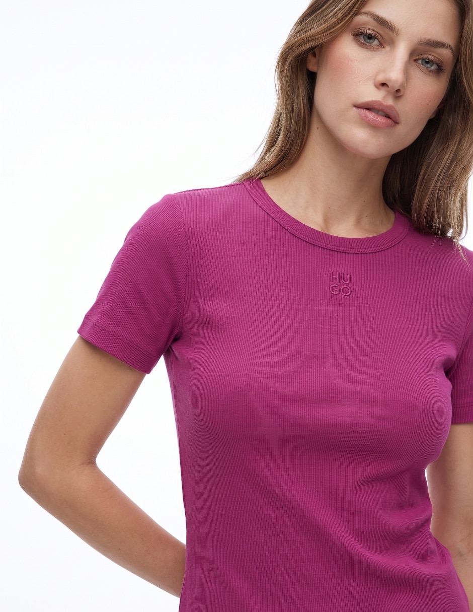 Playera manga corta cuello redondo para mujer 4