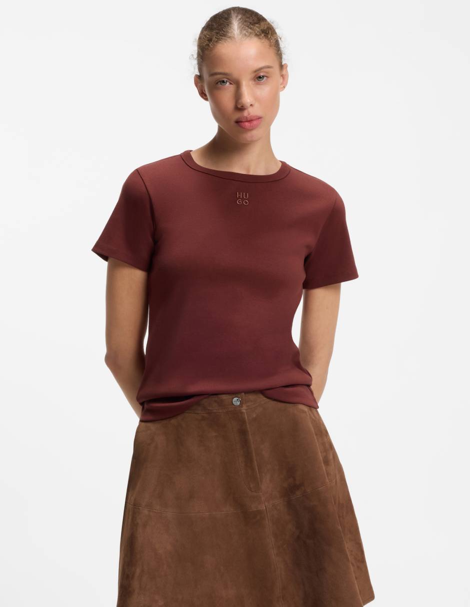 Playera manga corta cuello redondo para mujer Playera manga corta cuello redondo para mujer