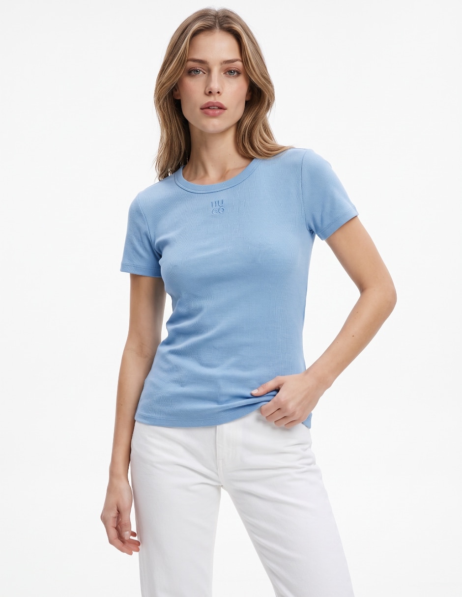 Playera manga corta cuello redondo para mujer Playera manga corta cuello redondo para mujer
