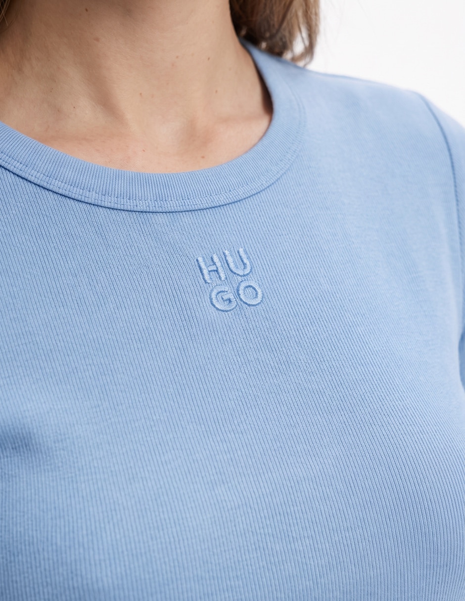 Playera manga corta cuello redondo para mujer 4