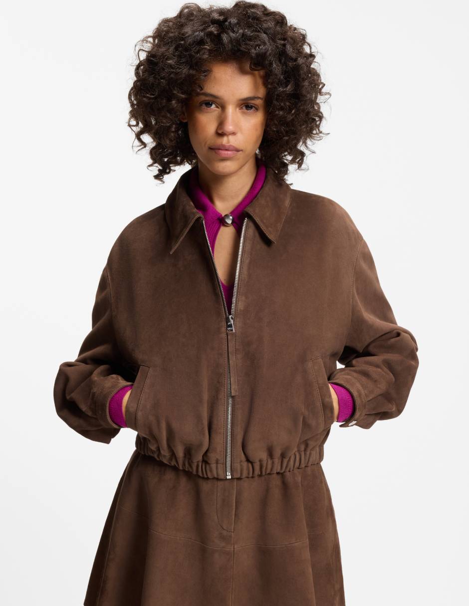 Chamarra casual de piel para mujer Chamarra casual de piel para mujer