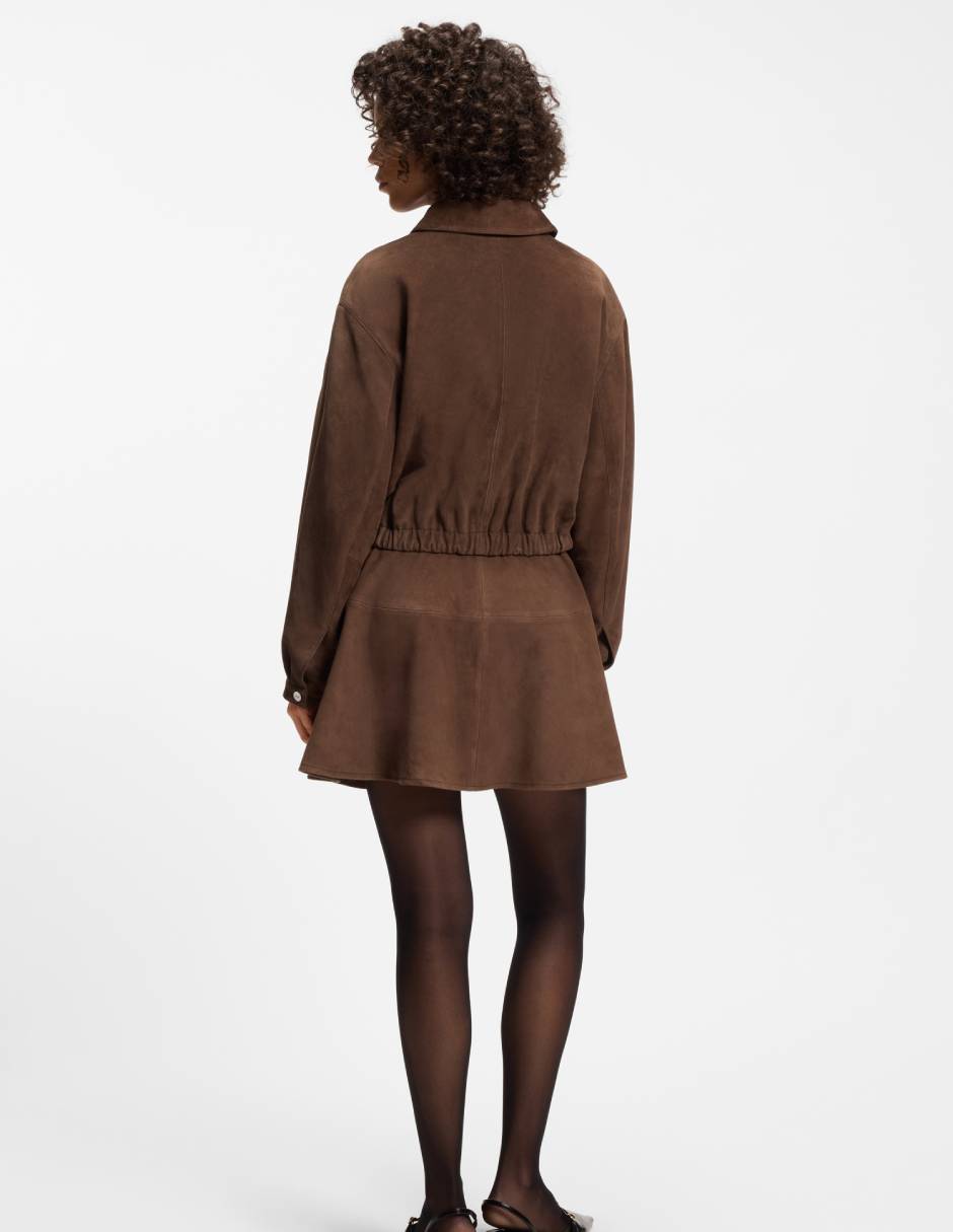 Chamarra casual de piel para mujer 2