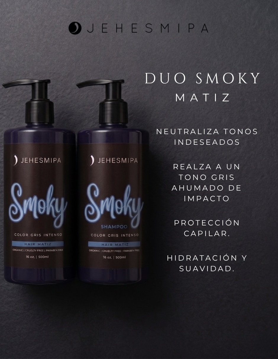 Shampoo matizador de canas para cabello teñido DÚO SMOKY MATIZ