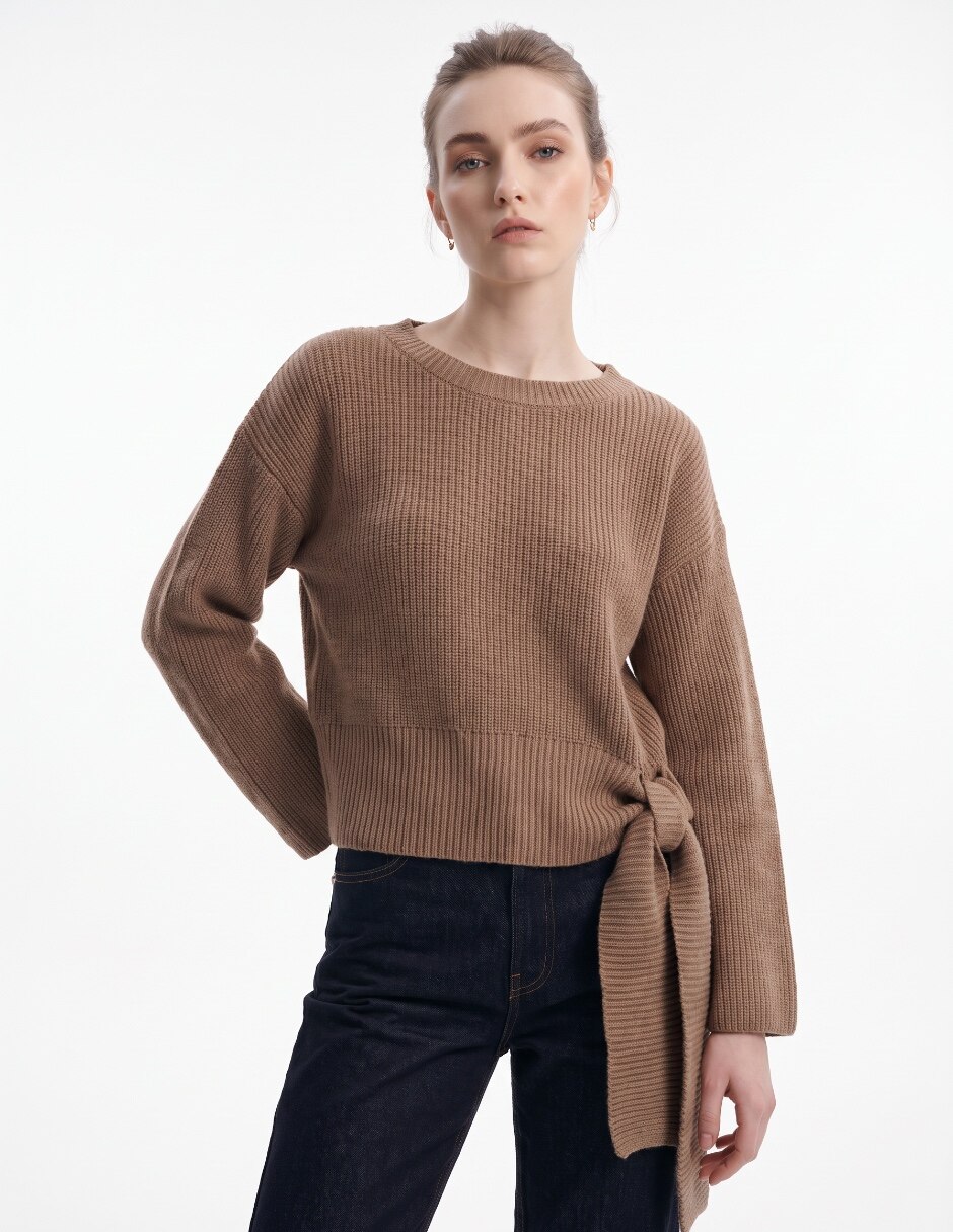 Suéter cuello redondo para mujer 1